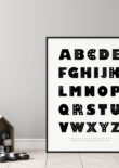alfabetposter voor de kinderkamer