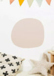 Magnetische Sticker Ovale Vorm Roze Beige